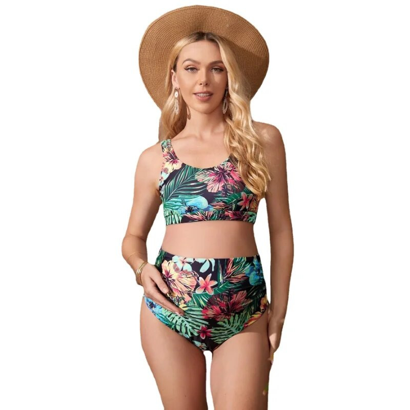 Nėščiųjų moterų maudymosi kostiumėlis su bikiniu Seksualūs maudymosi kostiumėlių rinkiniai dideliems dydžiams Nėščiųjų paplūdimio apranga Nėštumo maudymosi kostiumėliai Maudymosi komplektai