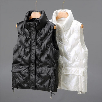 2023 Нова модна зимна жилетка за жени, яка без ръкави, късо дамско яке, жилетка, женско есенно дамско облекло ZY7534