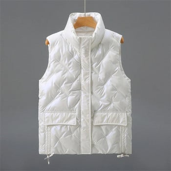 2023 Нова модна зимна жилетка за жени, яка без ръкави, късо дамско яке, жилетка, женско есенно дамско облекло ZY7534
