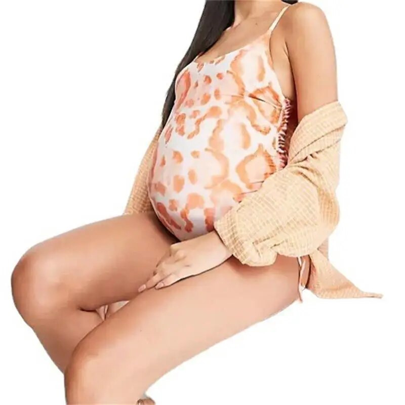 2023 New Fashion Belly Cover Loose Support Pregnant Women Sling Ολόσωμο μαγιό μαγιό έγκυες γυναίκες