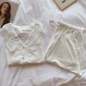 Maitinimo pižamos Modalinės ilgos rankovės V formos kaklo nėščiųjų pižamos ligoninės kostiumas nėščioms moterims 2023 m. rudens nauji namų drabužiai