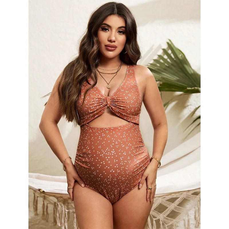 Novi Premama seksi kupaći kostim Odjeća za trudnice Trudnice Šuplji bikiniji na točkice Kostimi za trudnice Odjeća za plažu Kupaći kostimi