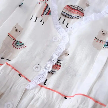Fdfklak 2 бр./комплект спално облекло за кърмачки с дълъг ръкав нов комплект пижами за бременни облекло за бременни спално облекло пижама за кърмене