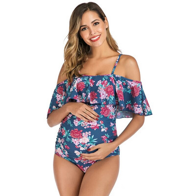 Ženski kupaći kostim za trudnice Jednodijelni kupaći kostim s volanima Lemon Beach Ljetni kupaći kostim Tankini Blagdanska odjeća za trudnice