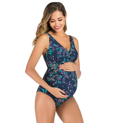 Kismama fürdőruha Tankini női fodros leveles nyári terhes ruha bikini fürdőruha fürdőruha fürdőruha Női strandruha