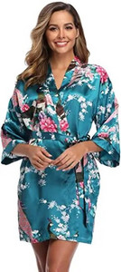 Mados satino chalatas Moteriškas chalatas Seksualus peignoir moteriškas šilko kimono nuotakos chalatas miegoti Night Grow Moterims