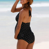 Seksi bez žica S-5XL kupaći kostim za trudnice plus veličine Tankini za trudnice Ženski bikini s printom na točkice Kupaći kostim Odjeća za plažu Odijelo za trudnice