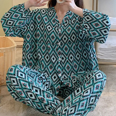 S-4XL 2Pcs/Set Proljeće Jesen Slatka modna pidžama Mekana pidžama za trudnice, dojilje, trudnice i rodilje