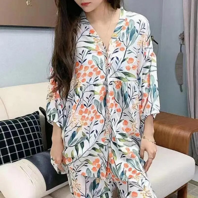S-4XL 2Pcs/Set Proljeće Jesen Slatka modna pidžama Mekana pidžama za trudnice, dojilje, trudnice i rodilje