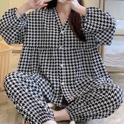 S-4XL 2Pcs/Set Proljeće Jesen Slatka modna pidžama Mekana pidžama za trudnice, dojilje, trudnice i rodilje