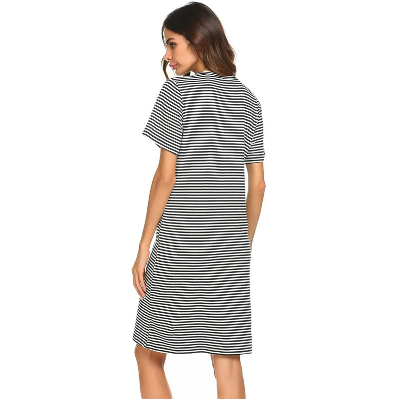 Rasedate pidžaama triibulised rasedarõivad lühikeste varrukatega imetamisriided rasedatele