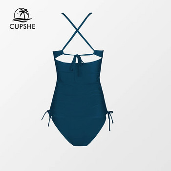 CUPSHE Бански костюм със средна талия за бременни за бременни жени Секси комплекти бикини с разкроени бански костюми от две части 2024 г.