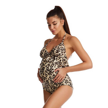 Секси рокля за бременни с волани Плажен бански костюм Бански костюм от две части за бременни жени Бански костюми за бременни Premama Bikini Monokini