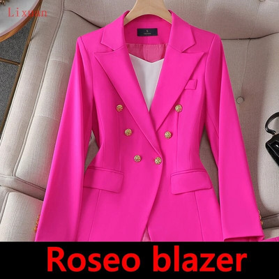 Visokokvalitetni korejski proljeće jesen ženski odijelo s hlačama Formalni 2-dijelni set sakoa Ženska uredska poslovna radna odjeća Jakna i hlače