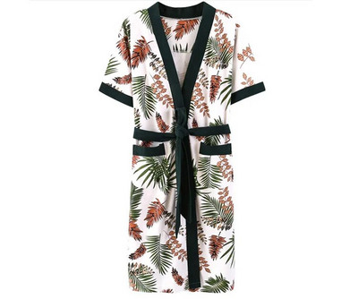 Vasaros ruduo 100 % medvilnės moteriški chalatai Kimono naktiniai marškiniai Laisvas miegmaišis Laisvas Didelis Namų Chalatas Moteriškas chalatas