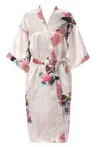 Selyem szatén esküvői menyasszonyi koszorúslány köntös virágos fürdőköpeny rövid kimonó köntös éjszakai köntös fürdőköntös divatos pongyola nőknek