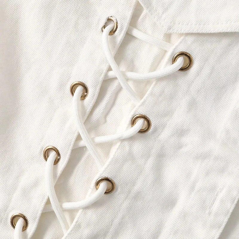 Bijela crna traper jakna 5XL Kratki ženski kaput Jesenska labava vanjska odjeća bez rukava Ženski ležerni jeans prsluk Kardigan Topovi