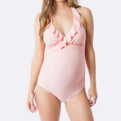 Új kismama női fürdőruha Virágmintás terhes fürdőruha Strand nyári bikini fürdőzés Szexi ruházat terhes nőknek