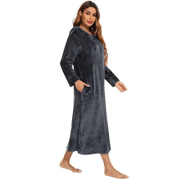 Топли зимни мъжки халати спално облекло джедайски халат за мъжки свободен поларен арабски мюсюлмански халат мъжки дълъг зимен мъжки халат с качулка