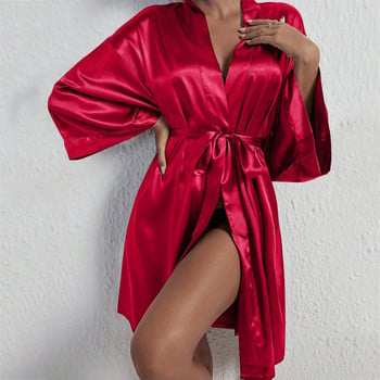 2024 Ново кимоно Халат за баня Дамски секси сатенени дамски рокли Шаферски халати Нощна рокля Дамски подаръци за шаферки