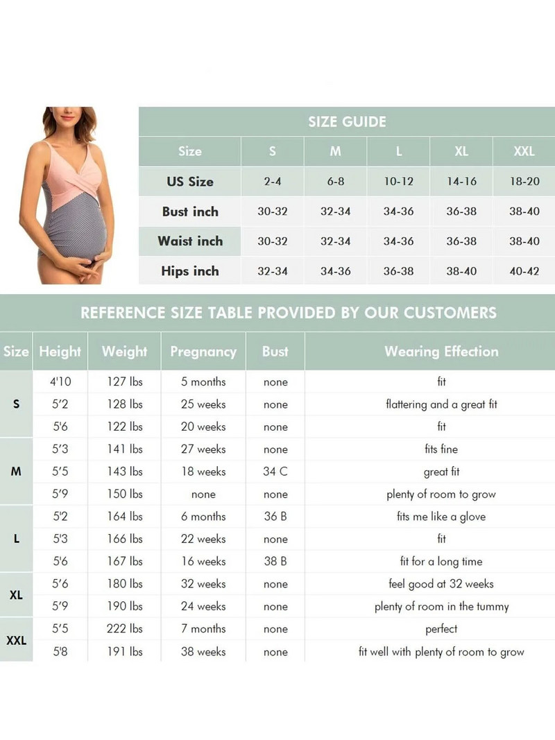 Liu&Qu sieviešu peldkostīms grūtniecēm, viens gabals, priekšējais šķērsgriezums ar V veida kakla izgriezumu, grūtniecības peldkostīmi Monokini pludmales peldkostīmi