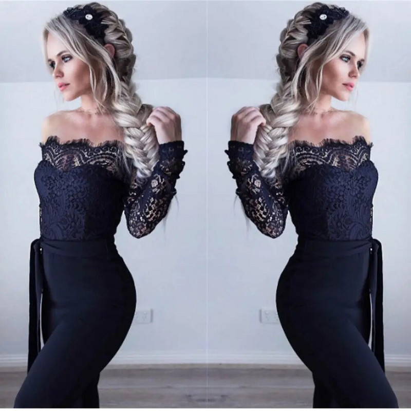 Super mados pavasario vasaros kombinezonai Moteriški Aukštos kokybės nėriniai, siuvinėjimai Seksualūs vakarėlio kombinezonai Moteriški kombinezonai