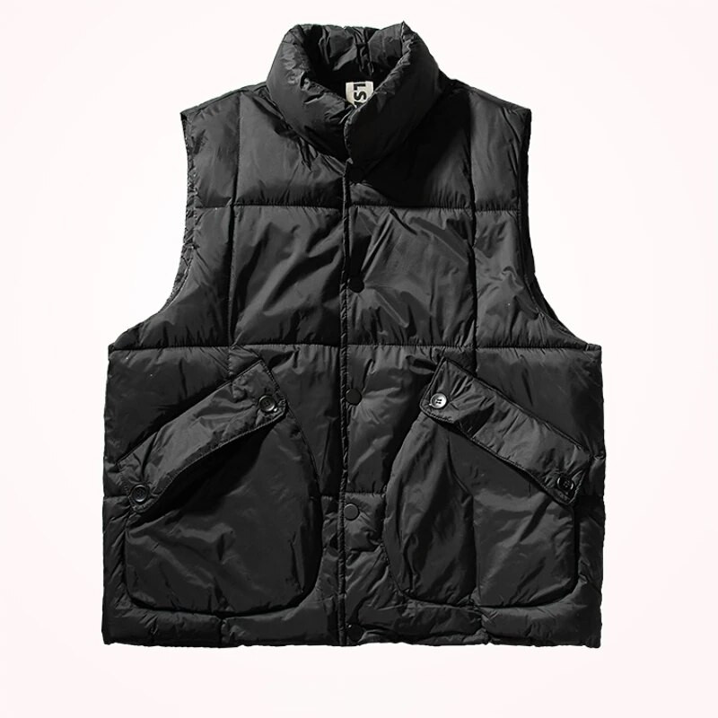 Japoniška retro striukė medvilninė liemenė vyrai dėvi medvilninę striukę rudeniui ir žiemai naują pūstą medvilninę liemenę