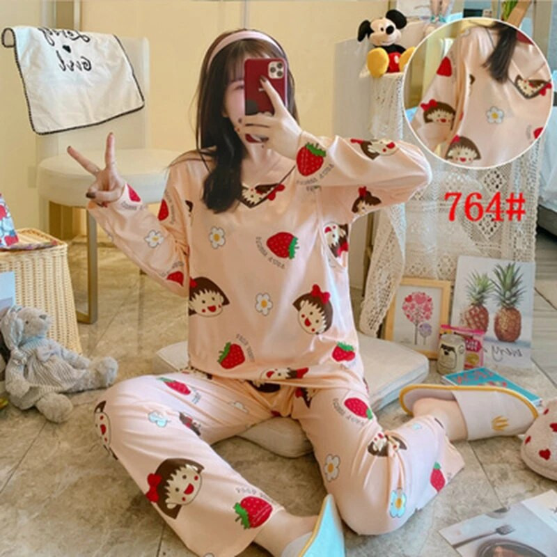 Nėščiųjų pižamos Pavasario ir rudens nėščių moterų pižamos gali maitinti krūtimi Miego drabužiai Mėnesio drabužiai ilgomis rankovėmis namuose Kostiumas