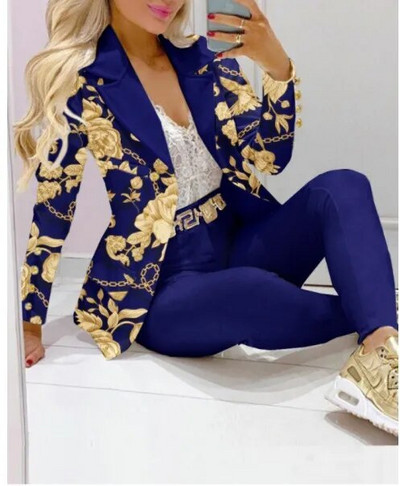Noua Costumul Moda pentru Timp Liber Costum Femei Blazere Costume pentru Femei Seturi Blazer Costum Set Blazer Femei 2 Piese Seturi Elegante Femei