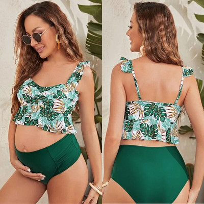 Μαγιό για έγκυες γυναίκες Σετ μπικίνι δύο τεμαχίων εγκυμοσύνης Tankinis V λαιμόκοψη Μαγιό beachwear μαγιό για εγκυμοσύνη