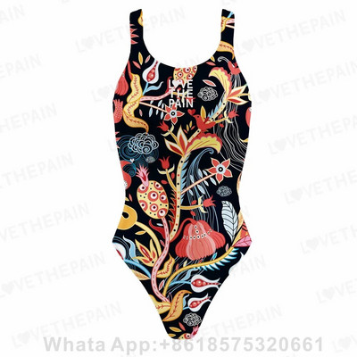 Love The Pain naiste ujumistrikoo Seksikas ühes tükis mugav ülikond ujumisriided Funktsionaalne treeningujumistrikoo vabaveeujumisriided