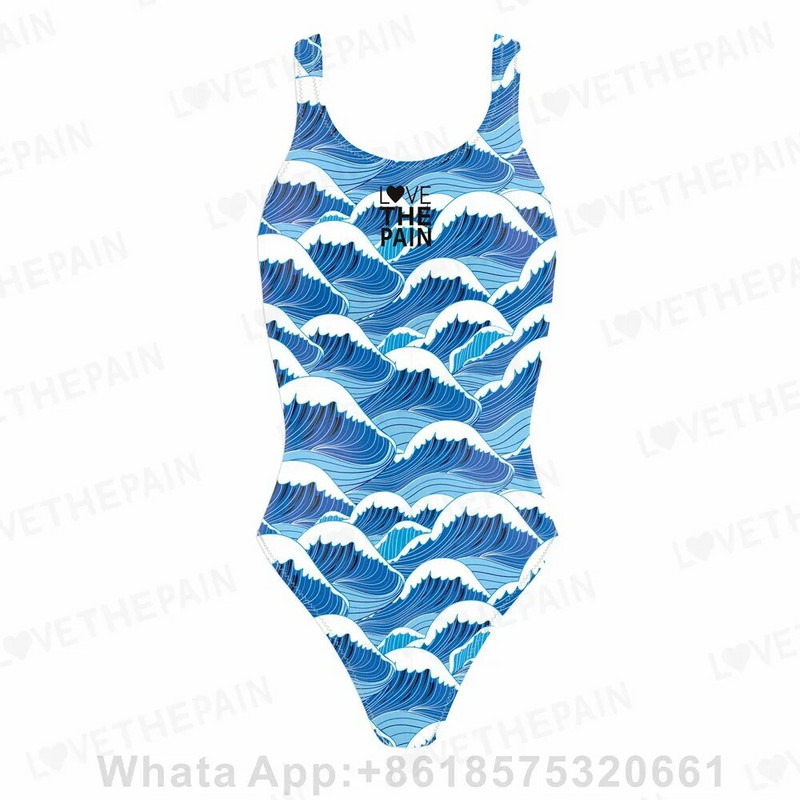 Love The Pain Costum de baie pentru femei Costum de baie într-o singură bucată, confortabil, Costum de baie pentru antrenament funcțional, Îmbrăcăminte de înot în apă deschisă