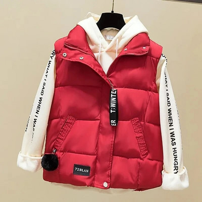 Proljeće jesen Korejski modni podebljani prsluk Ženska patchwork ženska jakna bez rukava Mujer Tanks Ulična odjeća Kaputi Novo 2023.