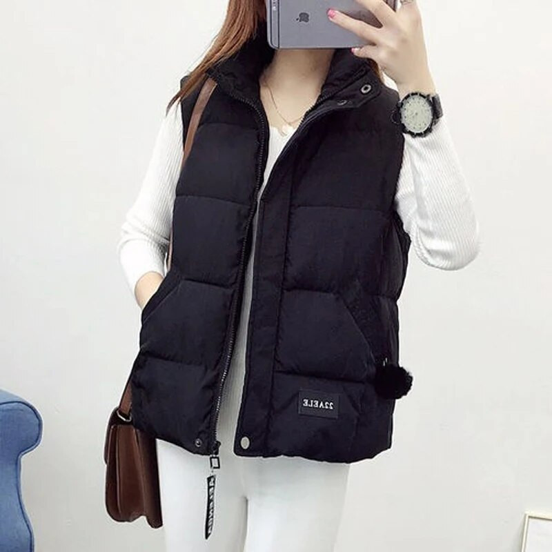 Proljeće jesen Korejski modni podebljani prsluk Ženska patchwork ženska jakna bez rukava Mujer Tanks Ulična odjeća Kaputi Novo 2023.