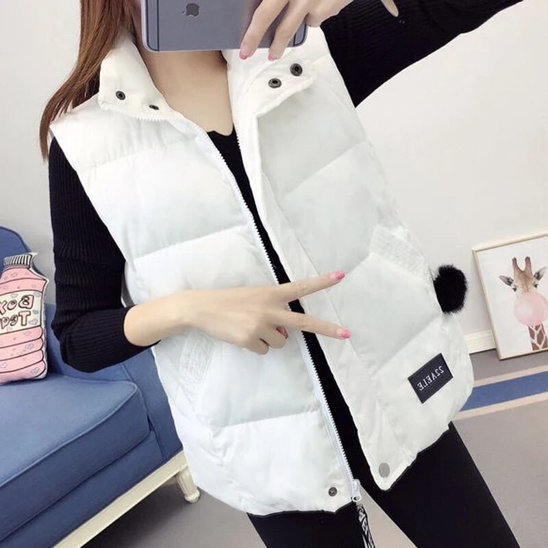 Proljeće jesen Korejski modni podebljani prsluk Ženska patchwork ženska jakna bez rukava Mujer Tanks Ulična odjeća Kaputi Novo 2023.