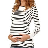 Odjeća za trudnice Ropa De Mujer za trudnice, majke, trudnice, dojilje, bebe za trudnice, majice s dugim rukavima, bluze s prugama