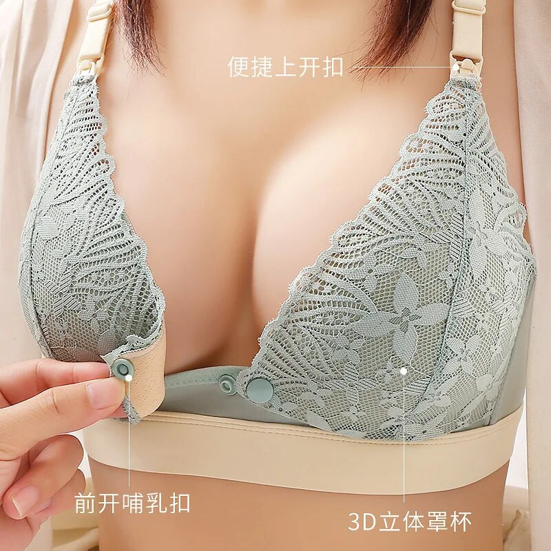 Nėščiųjų liemenėlė, priekinė sagtis, nėriniai, maitinančios liemenėlės, besiūlės liemenės, drabužiai nėščioms moterims, apatinis trikotažas, krūtimi maitinanti liemenėlė Dropship