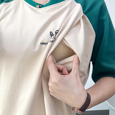 Majice s printom psića za dojenje za trudnice Bluza za dojenje Raglan rukavi Odjeća za dojenje 5012B