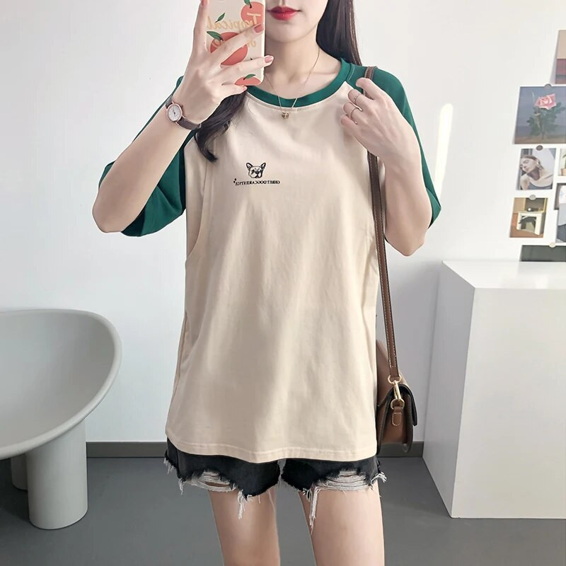 Majice s printom psića za dojenje za trudnice Bluza za dojenje Raglan rukavi Odjeća za dojenje 5012B