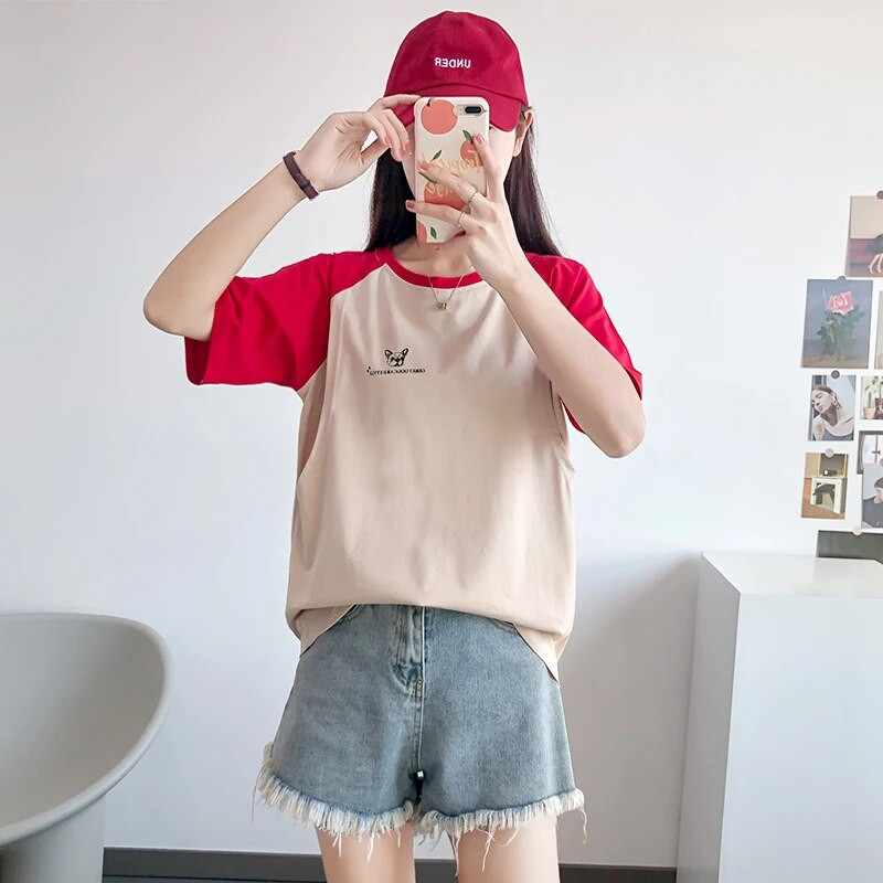 Majice s printom psića za dojenje za trudnice Bluza za dojenje Raglan rukavi Odjeća za dojenje 5012B