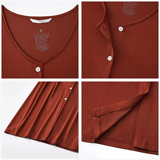 Nėštumo miegui skirtos pižamos suknelės nėščiosioms gimdymo naktiniai marškinėliai ligoninės trumpomis rankovėmis V kaklo mygtukas nėščioms moterims