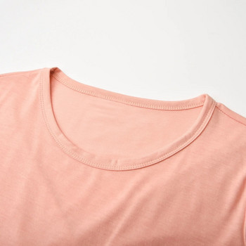 Μπλουζάκι θηλασμού για έγκυες γυναίκες Casual ρούχα εγκυμοσύνης Κοντό μανίκι μπλουζάκια με λαιμόκοψη Ο μπλουζάκι Φαρδύ μπλουζάκι συν μέγεθος S-2XL