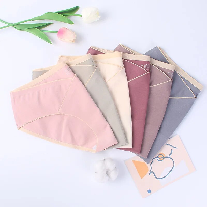 Bešavno donje rublje za trudnice Jednodijelne pamučne prozračne trokutaste gaćice za trudnice Vlow struka i trbuha