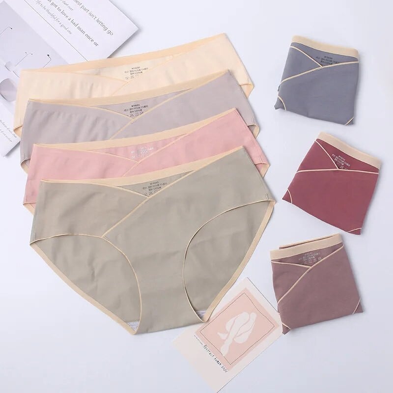 Bešavno donje rublje za trudnice Jednodijelne pamučne prozračne trokutaste gaćice za trudnice Vlow struka i trbuha