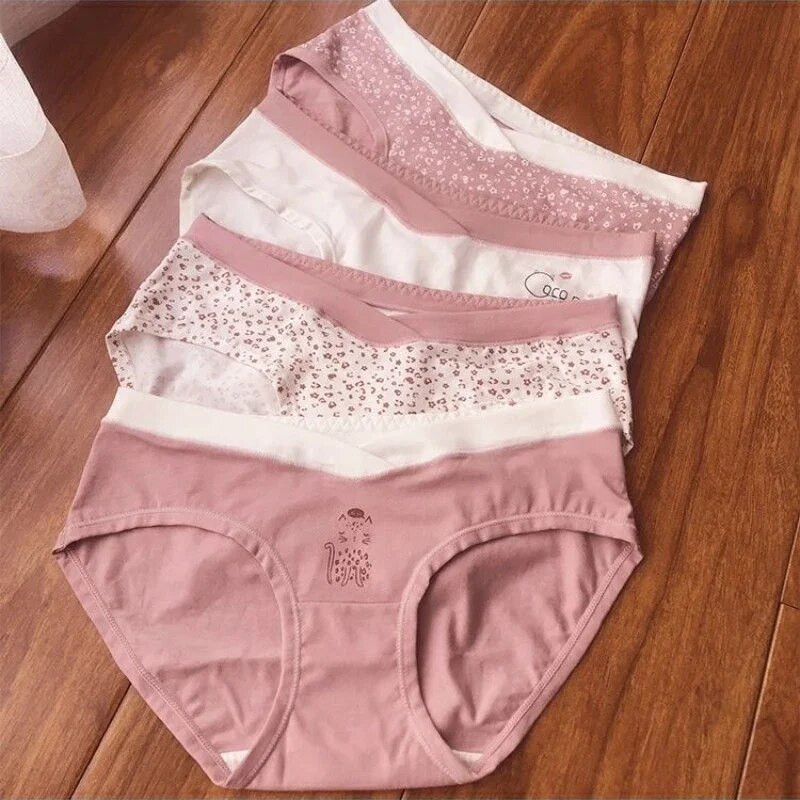 Chiloți de maternitate din bumbac cu imprimeu leopard sexy Slip de maternitate cu talie joasă Îmbrăcăminte pentru femei însărcinate Lenjerie de corp pentru sarcină de vară