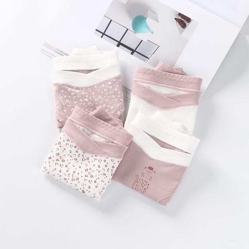 Chiloți de maternitate din bumbac cu imprimeu leopard sexy Slip de maternitate cu talie joasă Îmbrăcăminte pentru femei însărcinate Lenjerie de corp pentru sarcină de vară