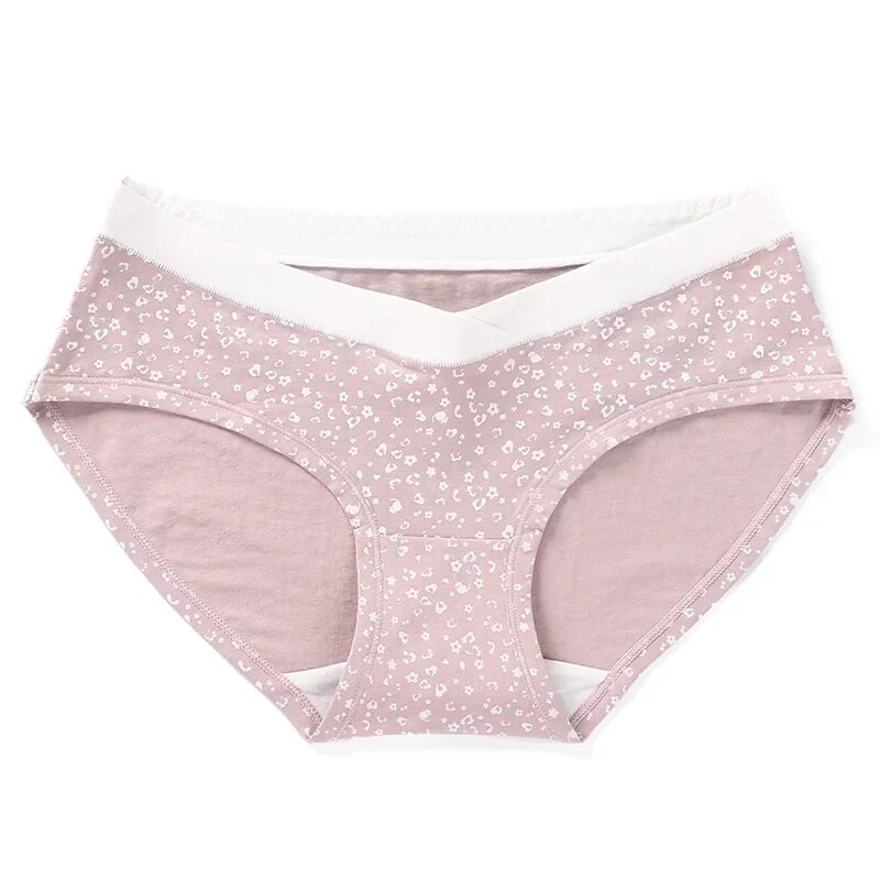 Chiloți de maternitate din bumbac cu imprimeu leopard sexy Slip de maternitate cu talie joasă Îmbrăcăminte pentru femei însărcinate Lenjerie de corp pentru sarcină de vară