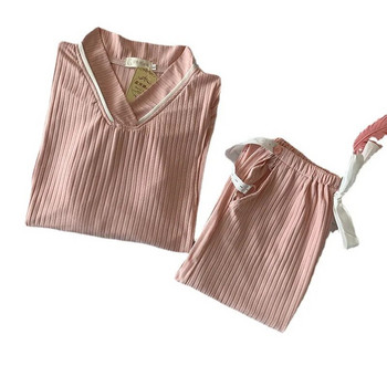 Комплект пижами за бременни Пролет и есен Домашно облекло за кърмене Тънки летни пижами Дамски комплект дрехи за кърмене след раждане Зимен