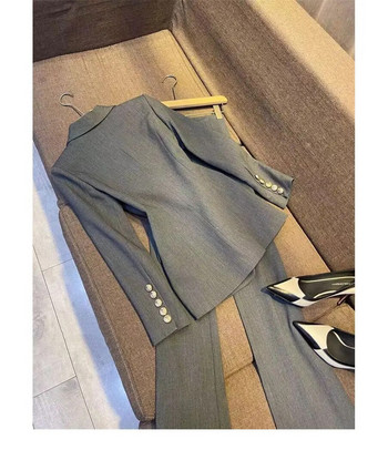 Γυναικεία παντελόνια χορού 2023 Γυναικεία κοστούμια γραφείου Κομψά μπλουζάκια με εγκοπές και παντελόνια δύο τεμαχίων Σετ Νέο σε ασορτί ρούχα Traf