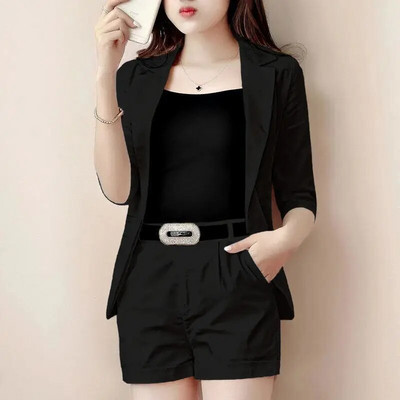 Bijela jakna Dvodijelni kompleti za žene Formalni ženski sako i hlače Komplet odijela Elegantna 2 komada uredske odjeće Jesenska odjeća